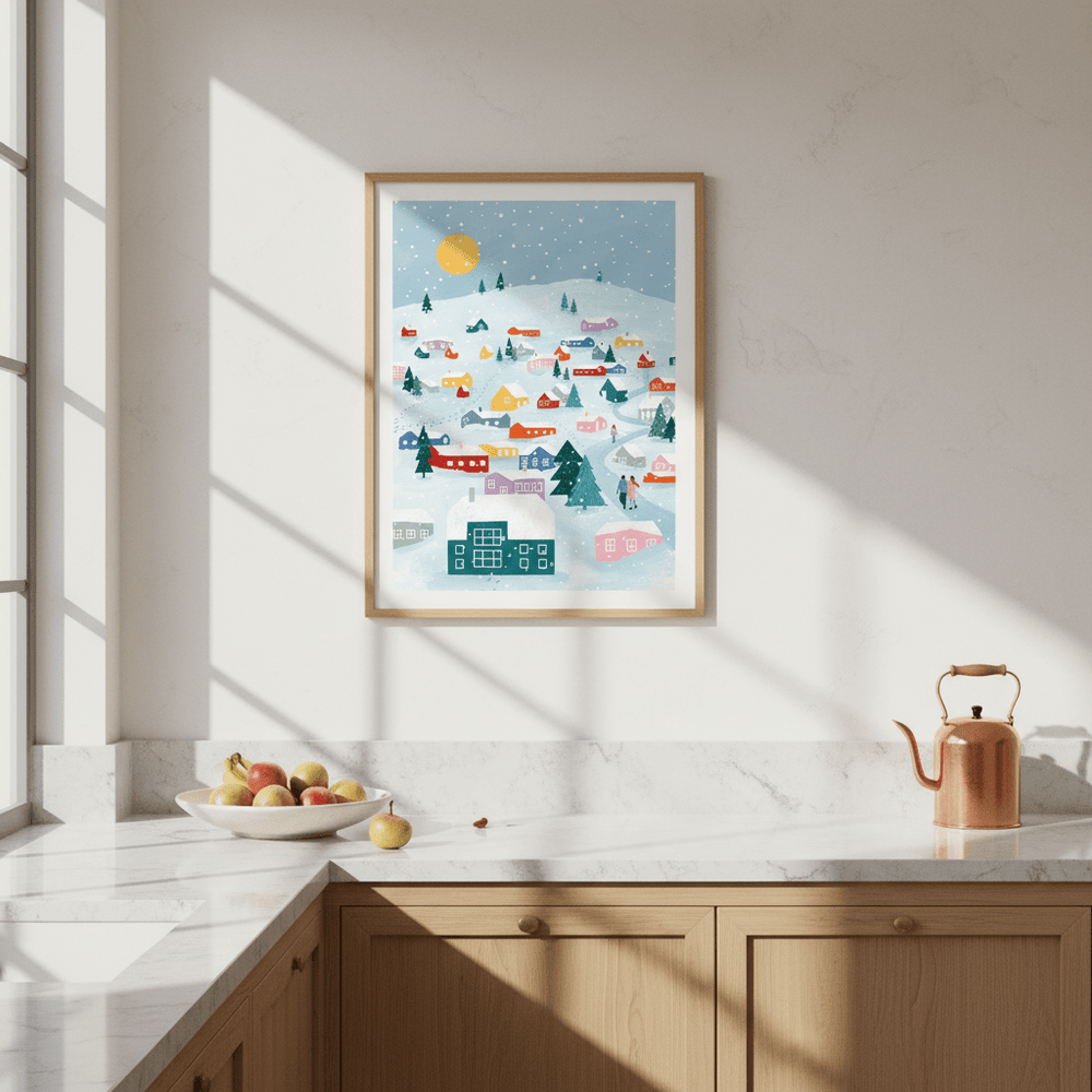 Winter Town by Bea Muller wall - art - picture - poster
