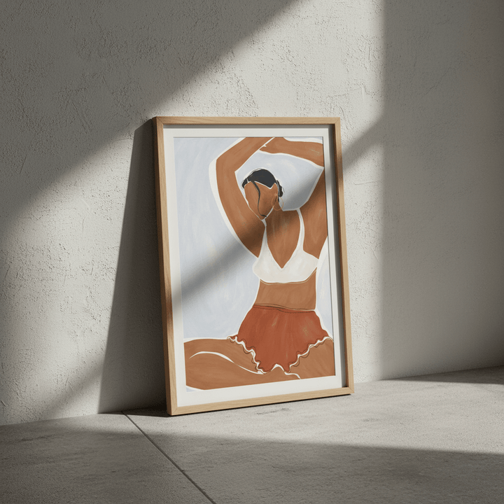 Woman Doing Yoga in Bikini by Ivy Green Illustrations wall - art - picture - poster