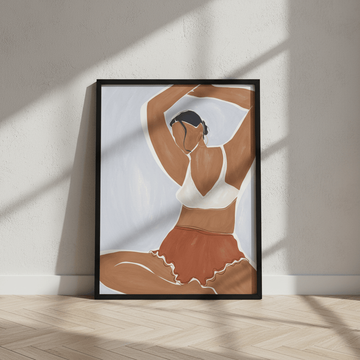 Woman Doing Yoga in Bikini by Ivy Green Illustrations wall - art - picture - poster