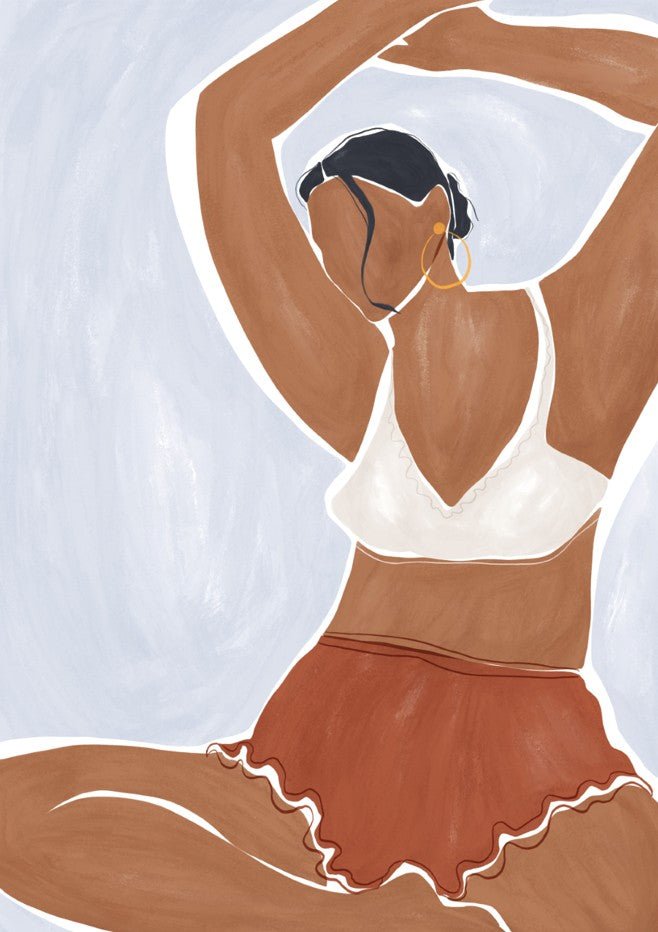 Woman Doing Yoga in Bikini by Ivy Green Illustrations