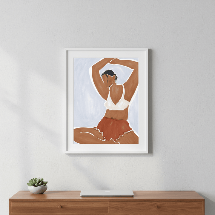 Woman Doing Yoga in Bikini by Ivy Green Illustrations wall - art - picture - poster
