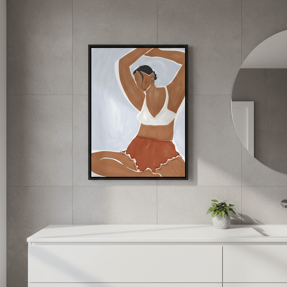 Woman Doing Yoga in Bikini by Ivy Green Illustrations wall - art - picture - poster