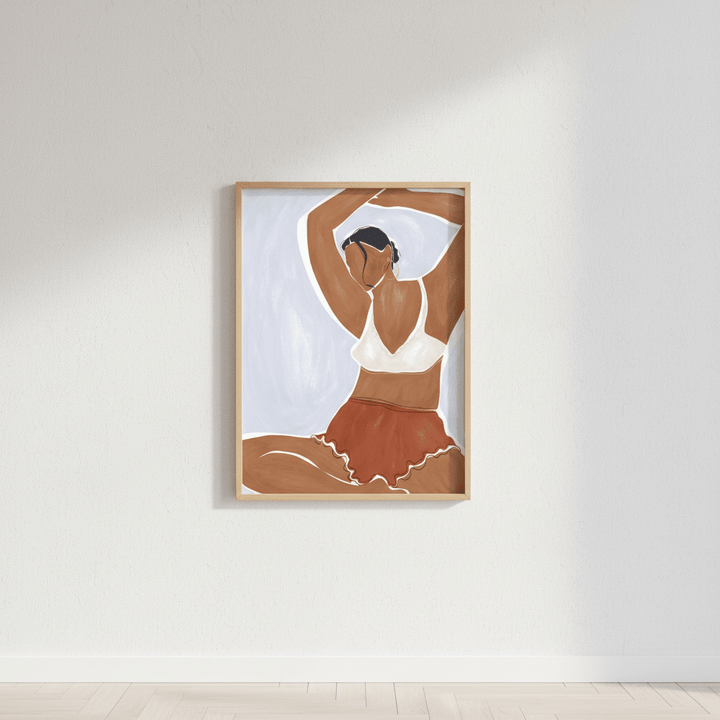 Woman Doing Yoga in Bikini by Ivy Green Illustrations wall - art - picture - poster