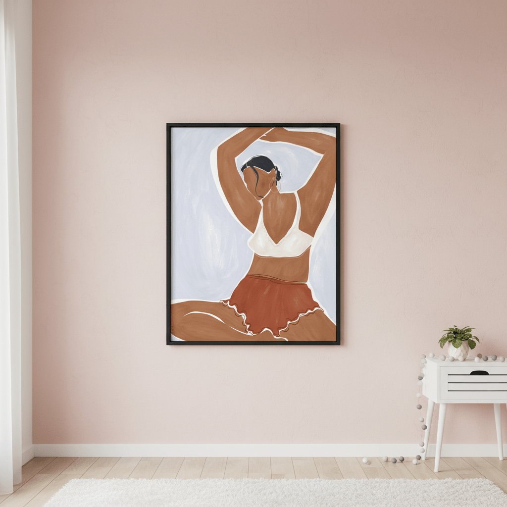 Woman Doing Yoga in Bikini by Ivy Green Illustrations wall - art - picture - poster
