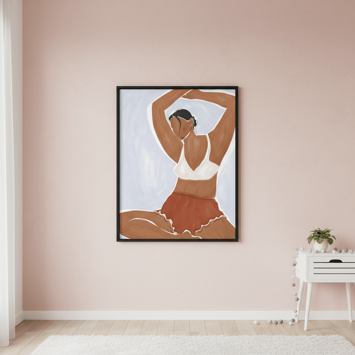 Woman Doing Yoga in Bikini by Ivy Green Illustrations wall - art - picture - poster