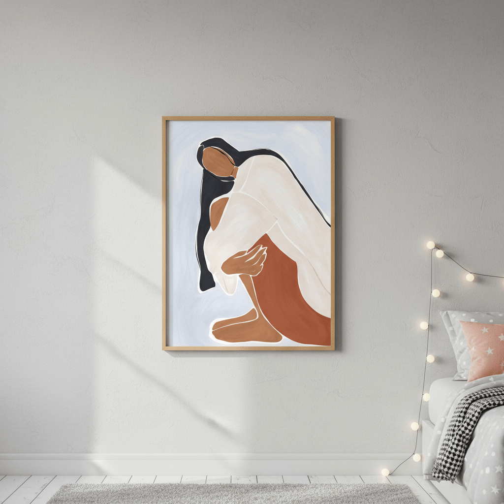 Woman Embracing Herself by Ivy Green Illustrations wall - art - picture - poster