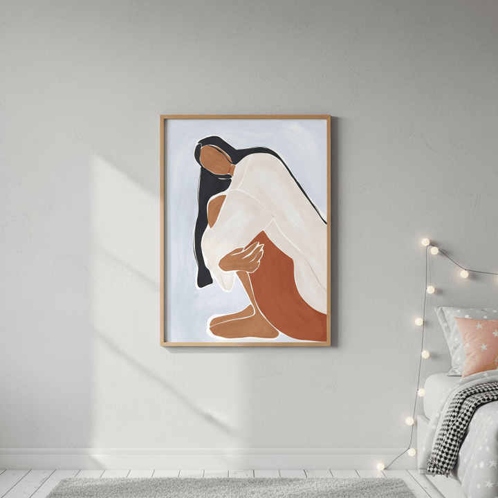 Woman Embracing Herself by Ivy Green Illustrations wall - art - picture - poster