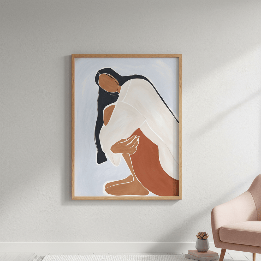Woman Embracing Herself by Ivy Green Illustrations wall - art - picture - poster