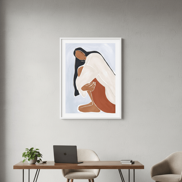 Woman Embracing Herself by Ivy Green Illustrations wall - art - picture - poster