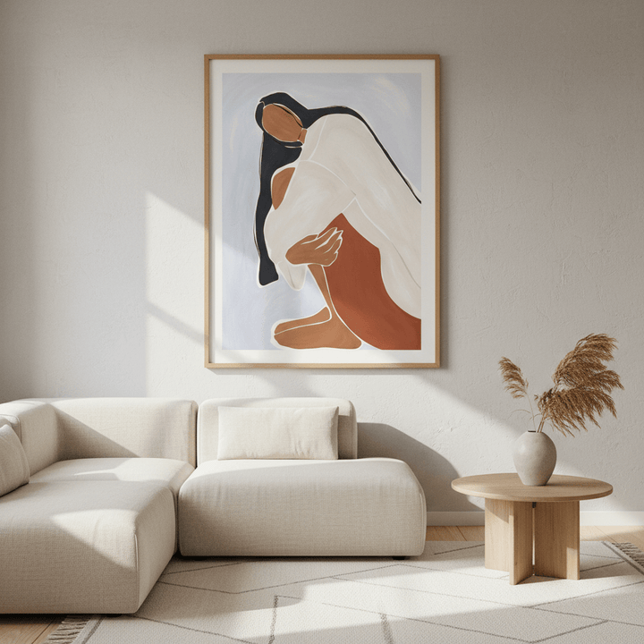 Woman Embracing Herself by Ivy Green Illustrations wall - art - picture - poster