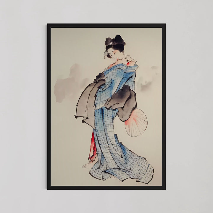 Woman Wearing Kimono Wall Art by Katsushika Hokusai - Style My Wall