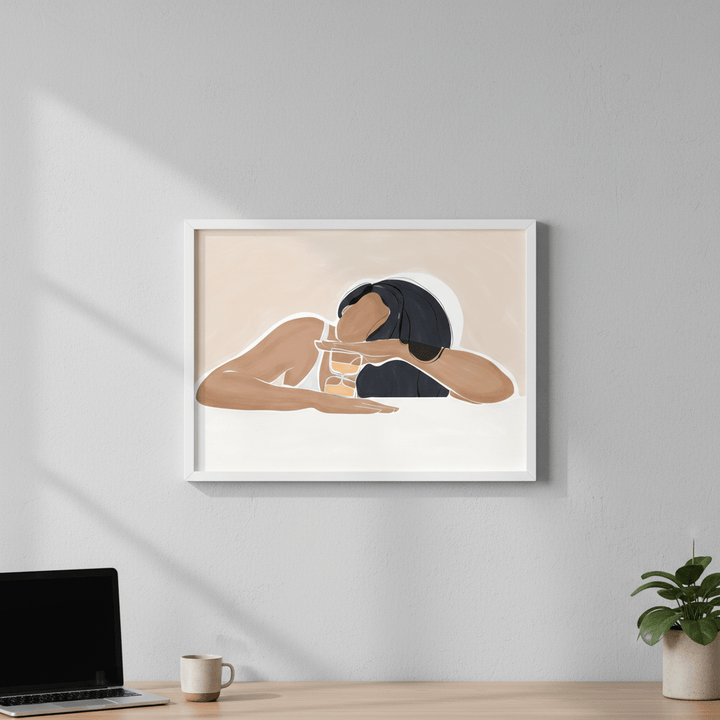 Woman with a Magic Hourglass by Ivy Green Illustrations wall - art - picture - poster