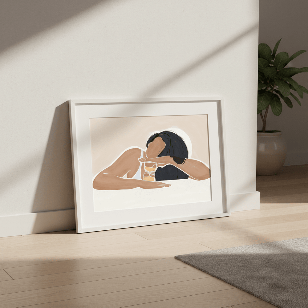 Woman with a Magic Hourglass by Ivy Green Illustrations wall - art - picture - poster