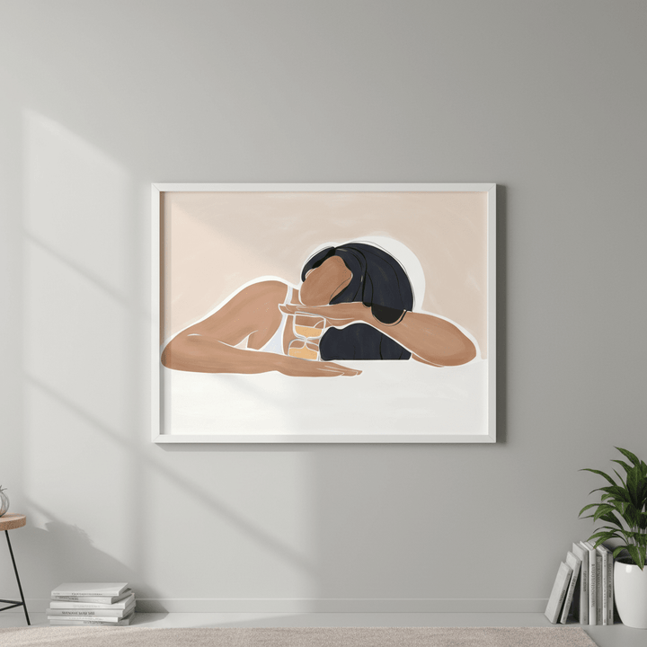Woman with a Magic Hourglass by Ivy Green Illustrations wall - art - picture - poster