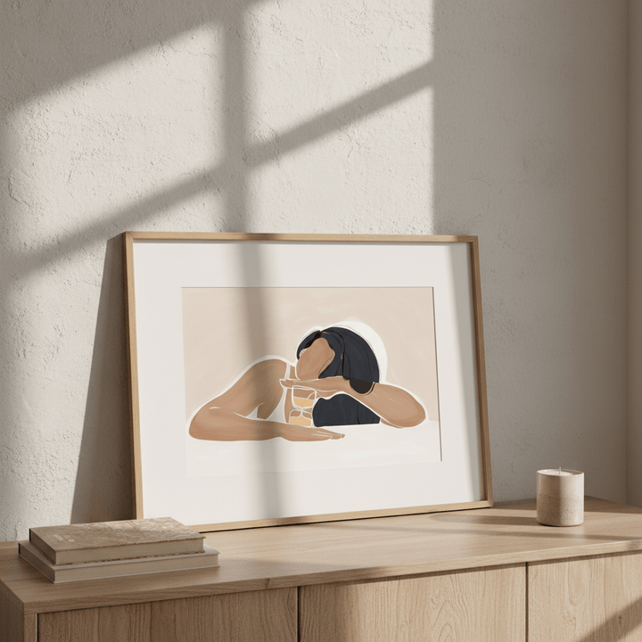 Woman with a Magic Hourglass by Ivy Green Illustrations wall - art - picture - poster