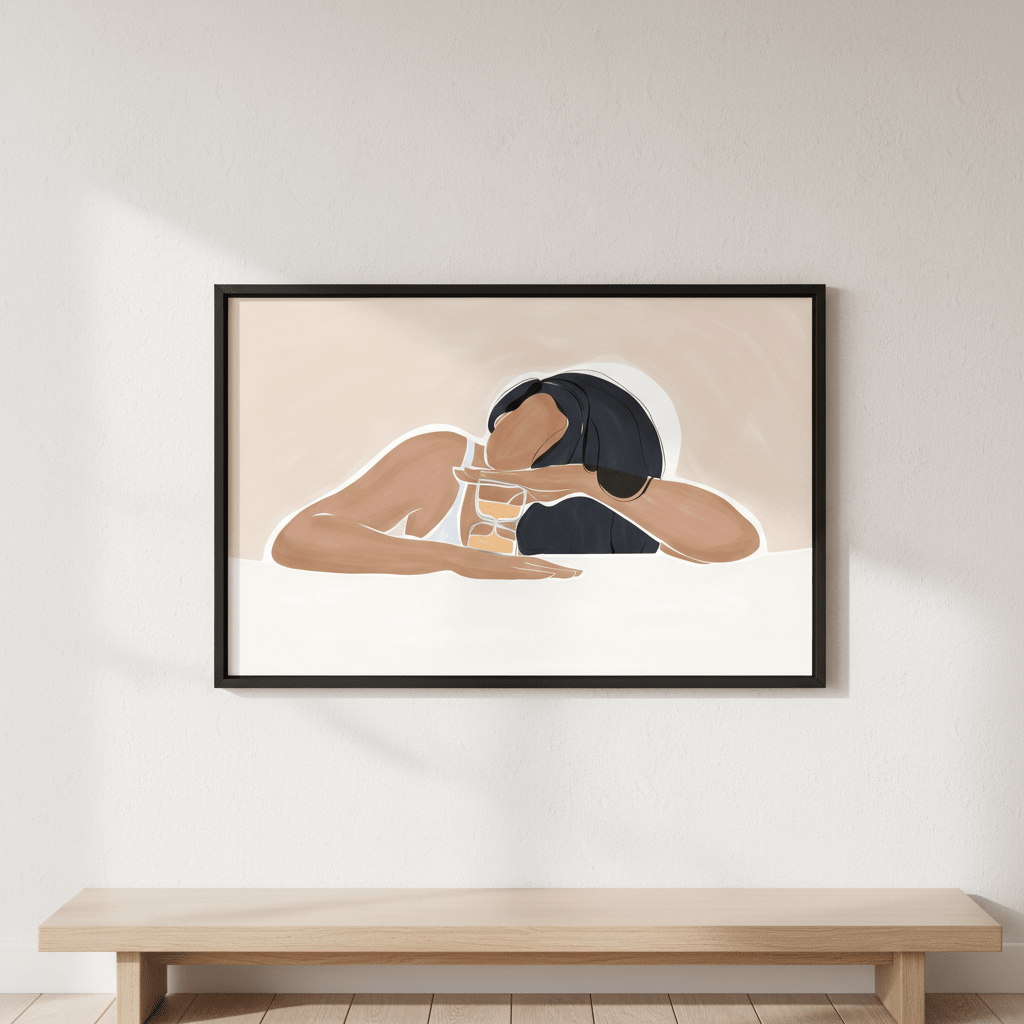 Woman with a Magic Hourglass by Ivy Green Illustrations wall - art - picture - poster