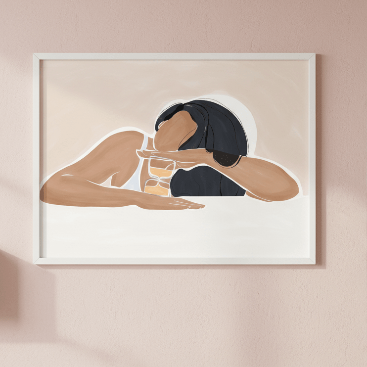 Woman with a Magic Hourglass by Ivy Green Illustrations wall - art - picture - poster