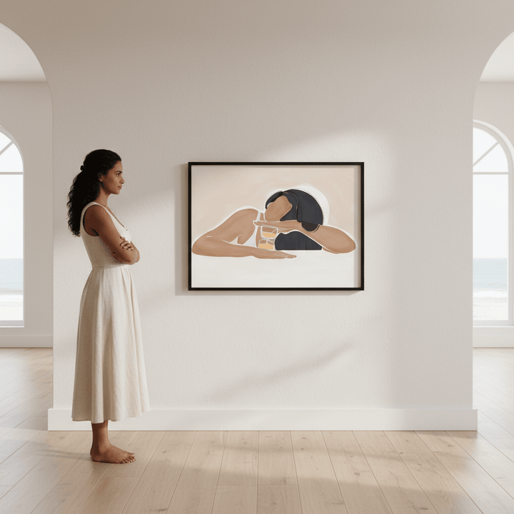 Woman with a Magic Hourglass by Ivy Green Illustrations wall - art - picture - poster