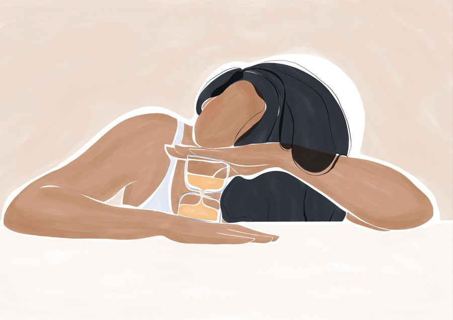 Woman with a Magic Hourglass by Ivy Green Illustrations