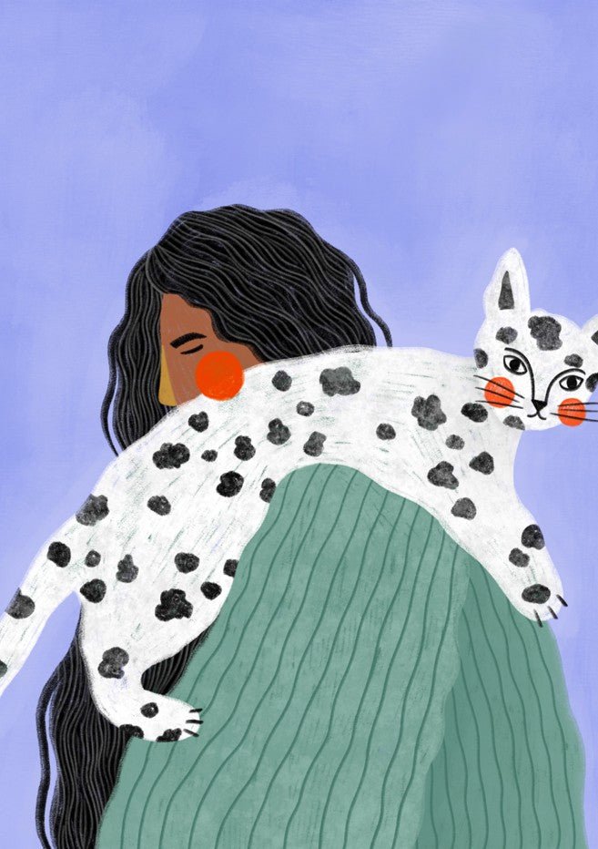 Woman with Cat by Bea Muller
