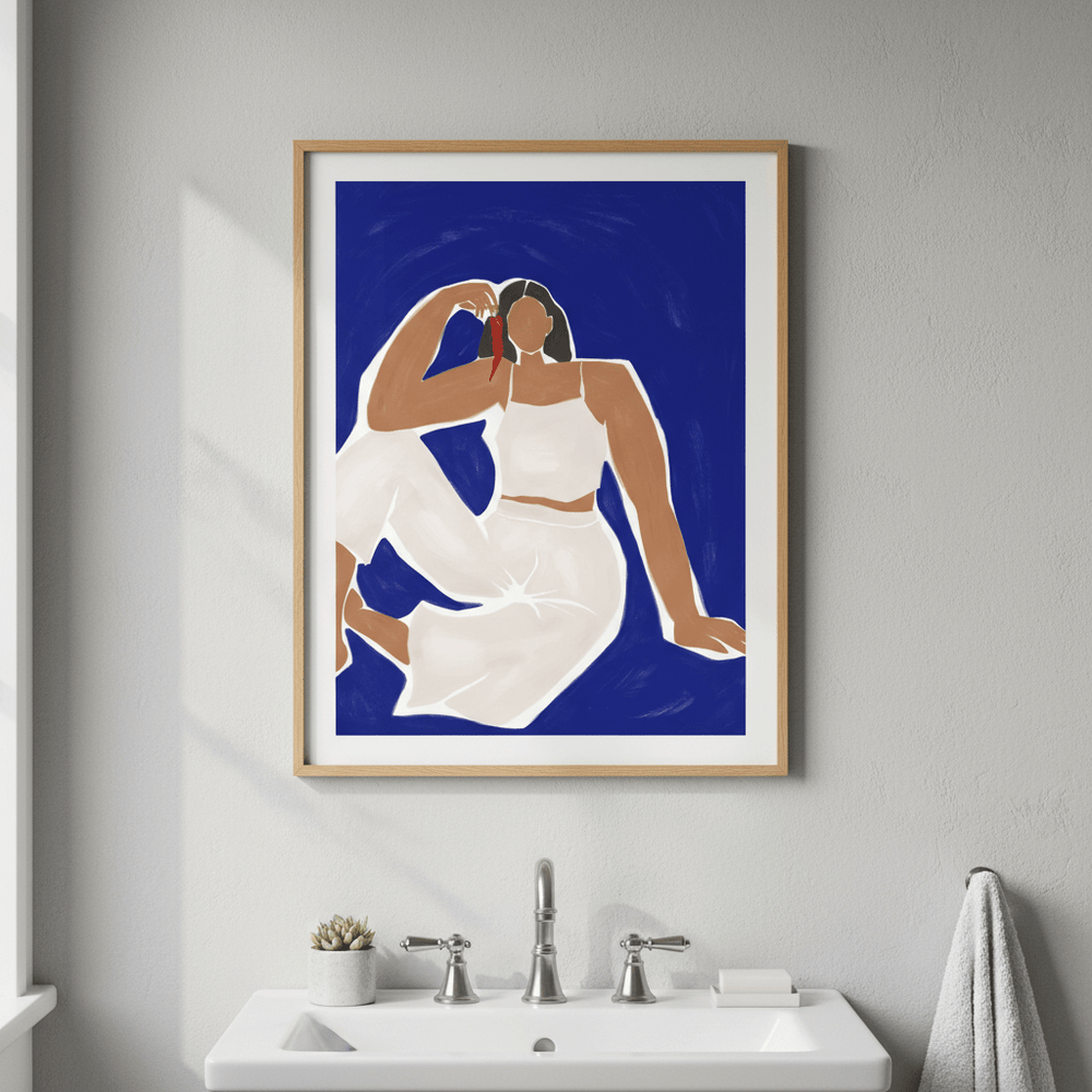 Woman with Chili by Ivy Green Illustrations wall - art - picture - poster