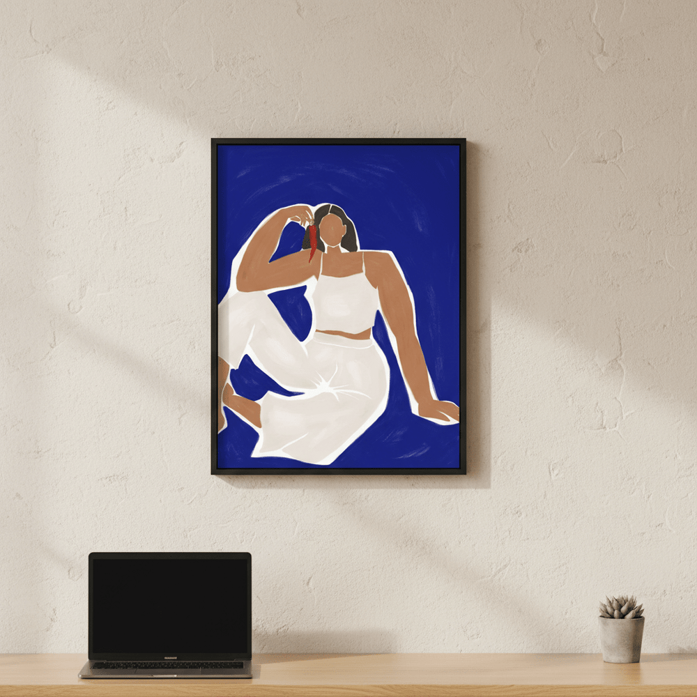 Woman with Chili by Ivy Green Illustrations wall - art - picture - poster