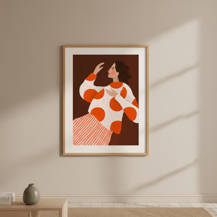 Woman with Dots by Bea Muller wall - art - picture - poster