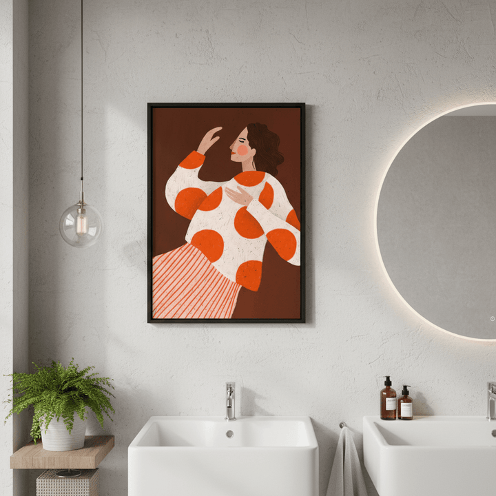 Woman with Dots by Bea Muller wall - art - picture - poster