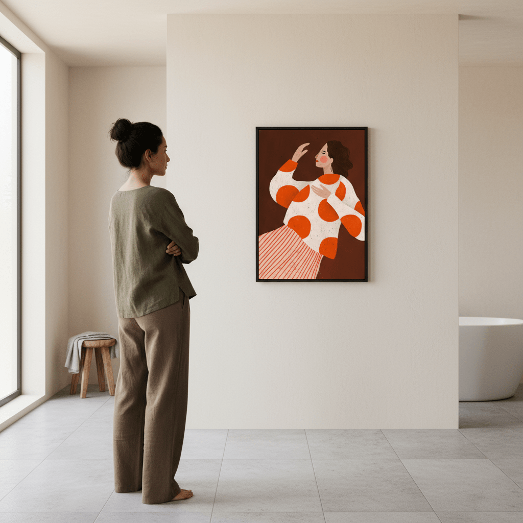 Woman with Dots by Bea Muller wall - art - picture - poster