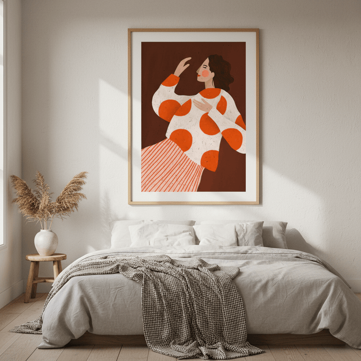 Woman with Dots by Bea Muller wall - art - picture - poster