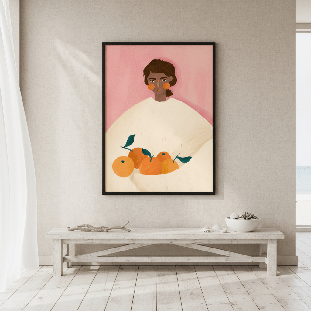 Woman with Oranges by Bea Muller wall - art - picture - poster