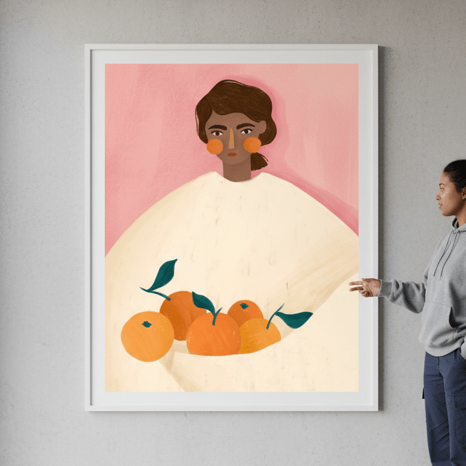 Woman with Oranges by Bea Muller wall - art - picture - poster