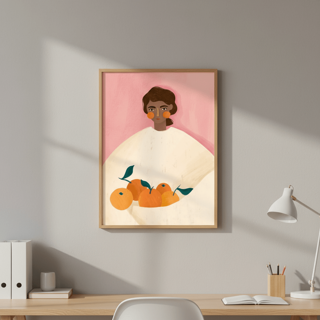 Woman with Oranges by Bea Muller wall - art - picture - poster
