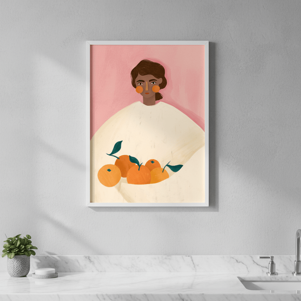 Woman with Oranges by Bea Muller wall - art - picture - poster