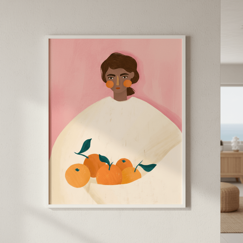 Woman with Oranges by Bea Muller wall - art - picture - poster