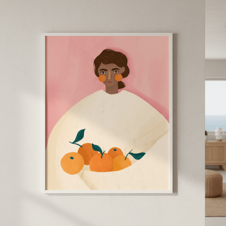 Woman with Oranges by Bea Muller wall - art - picture - poster