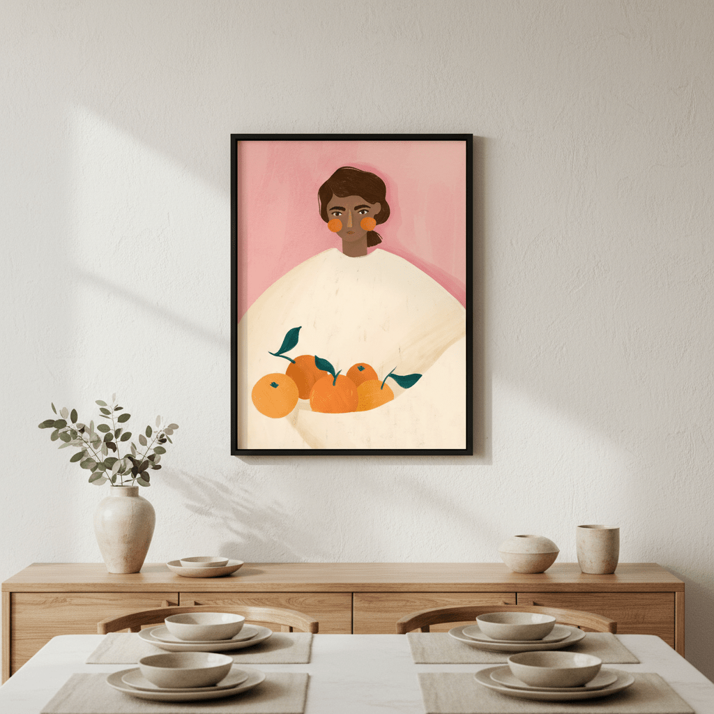 Woman with Oranges by Bea Muller wall - art - picture - poster