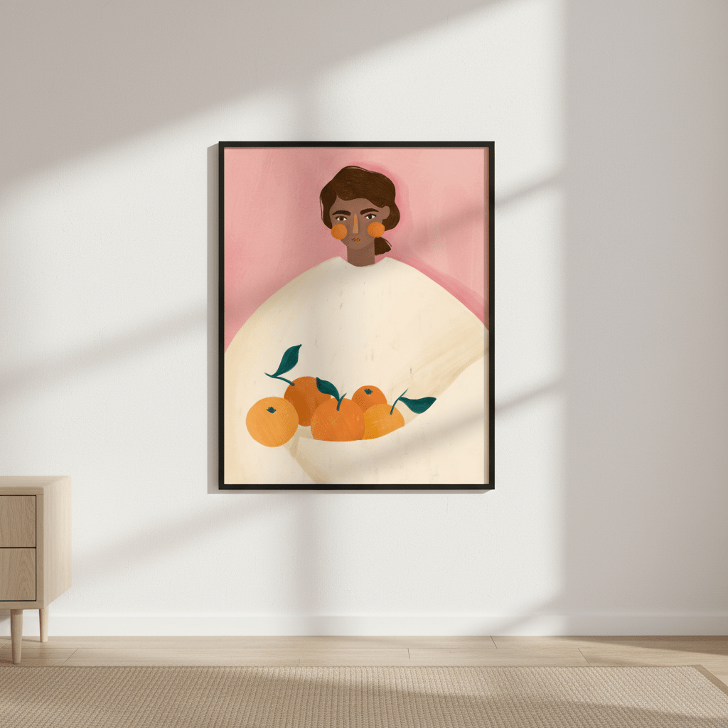 Woman with Oranges by Bea Muller wall - art - picture - poster