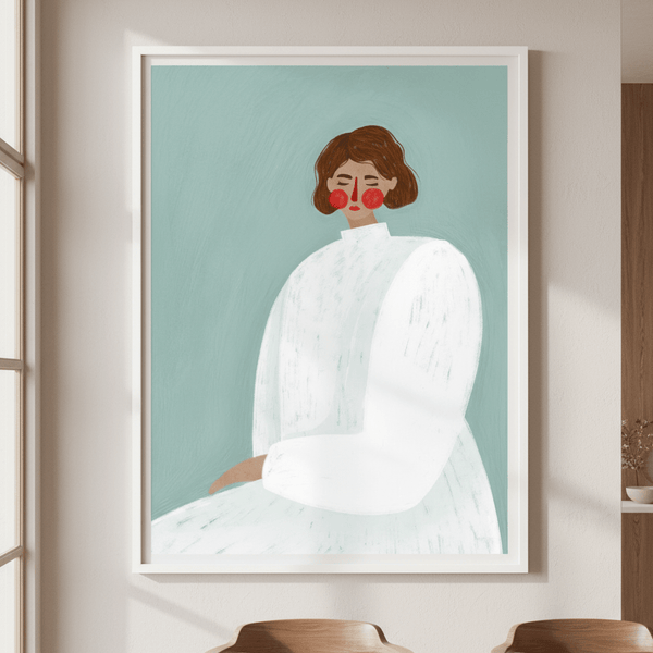 Woman with White Dress by Bea Muller