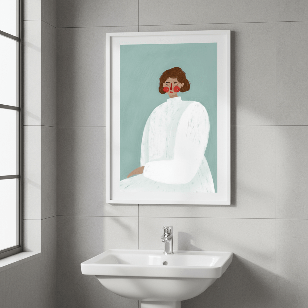 Woman with White Dress by Bea Muller wall - art - picture - poster