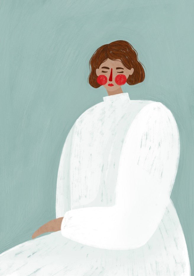 Woman with White Dress by Bea Muller