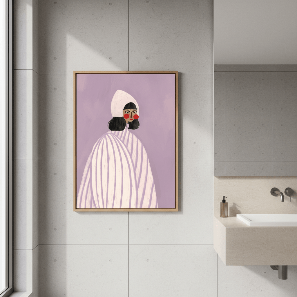 Woman with White Hat by Bea Muller wall - art - picture - poster