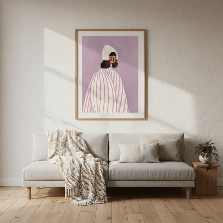 Woman with White Hat by Bea Muller wall - art - picture - poster