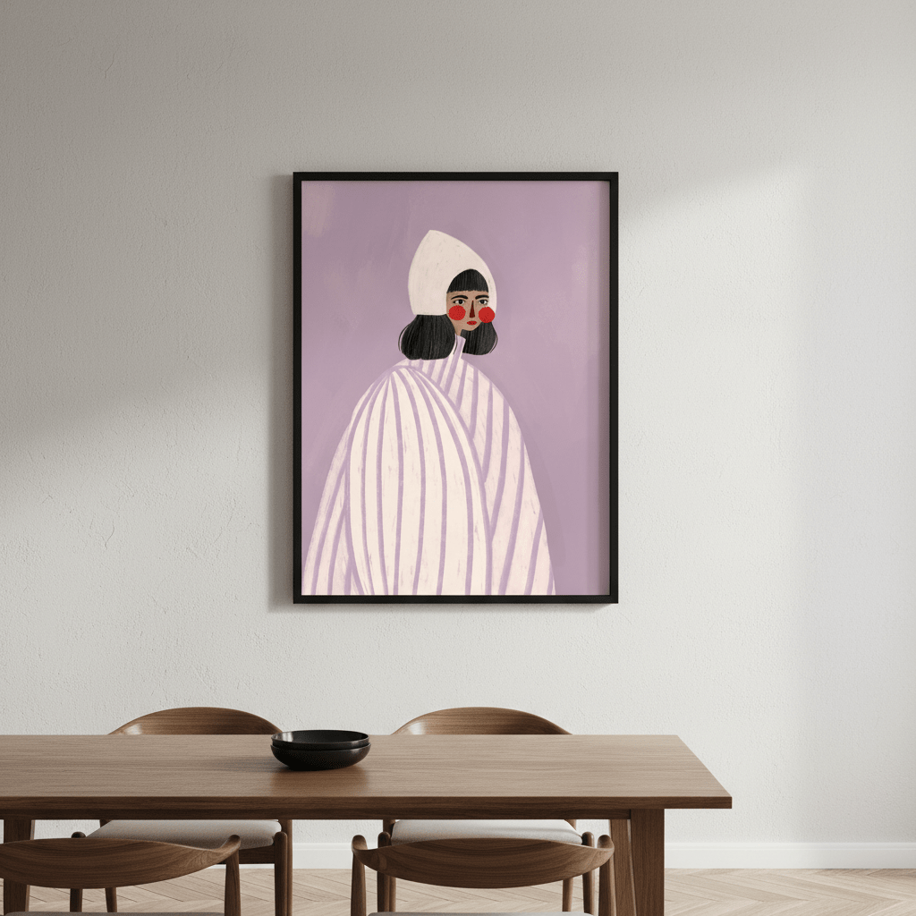 Woman with White Hat by Bea Muller wall - art - picture - poster