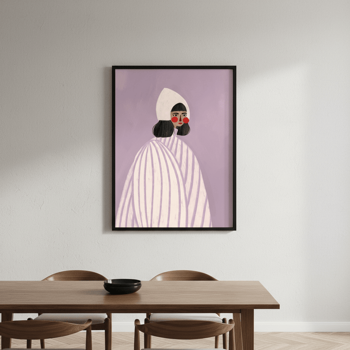Woman with White Hat by Bea Muller wall - art - picture - poster