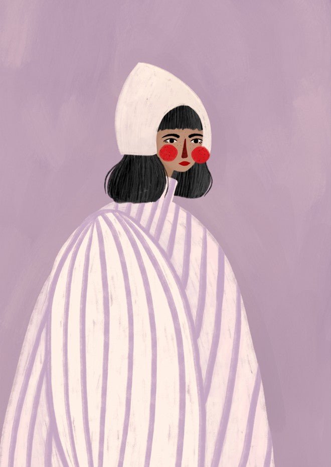 Woman with White Hat by Bea Muller