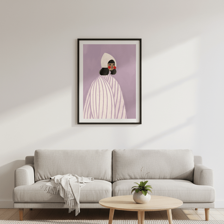 Woman with White Hat by Bea Muller wall - art - picture - poster