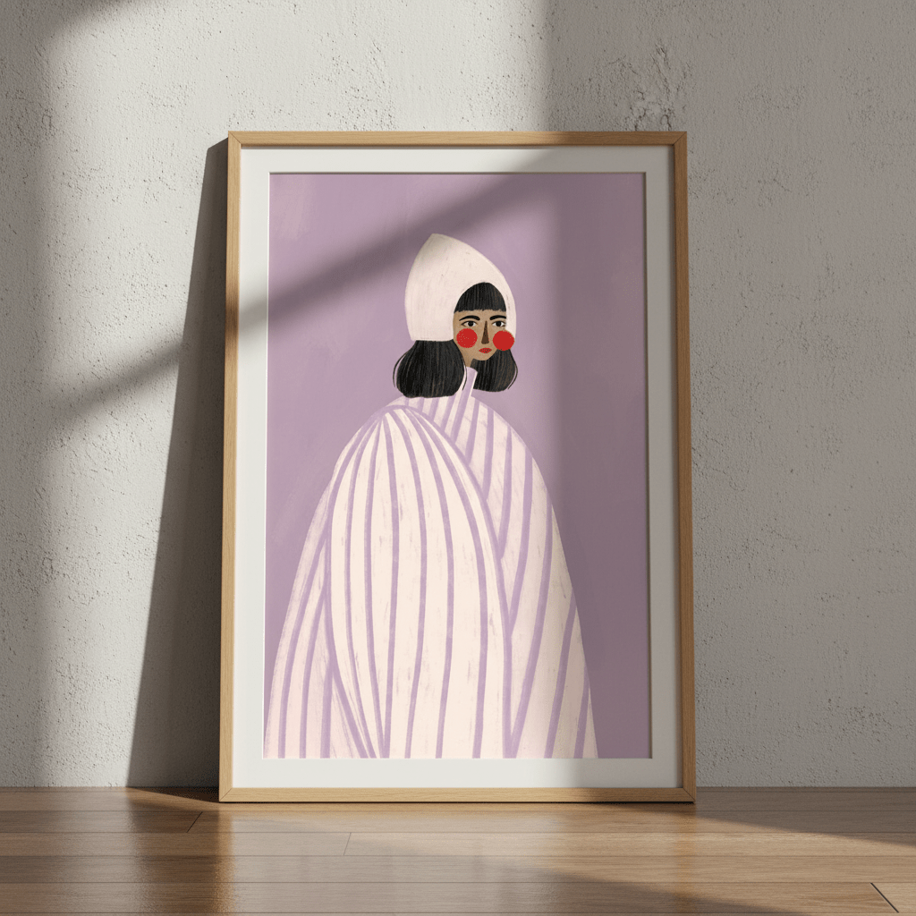 Woman with White Hat by Bea Muller wall - art - picture - poster