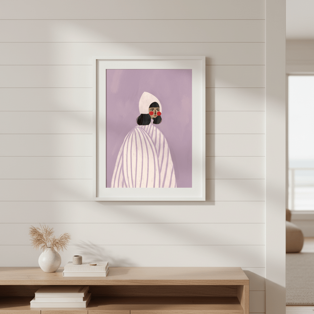 Woman with White Hat by Bea Muller wall - art - picture - poster