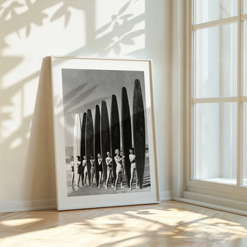 Women Surfs Up Vintage Coastal Wall Print - Style My Wall